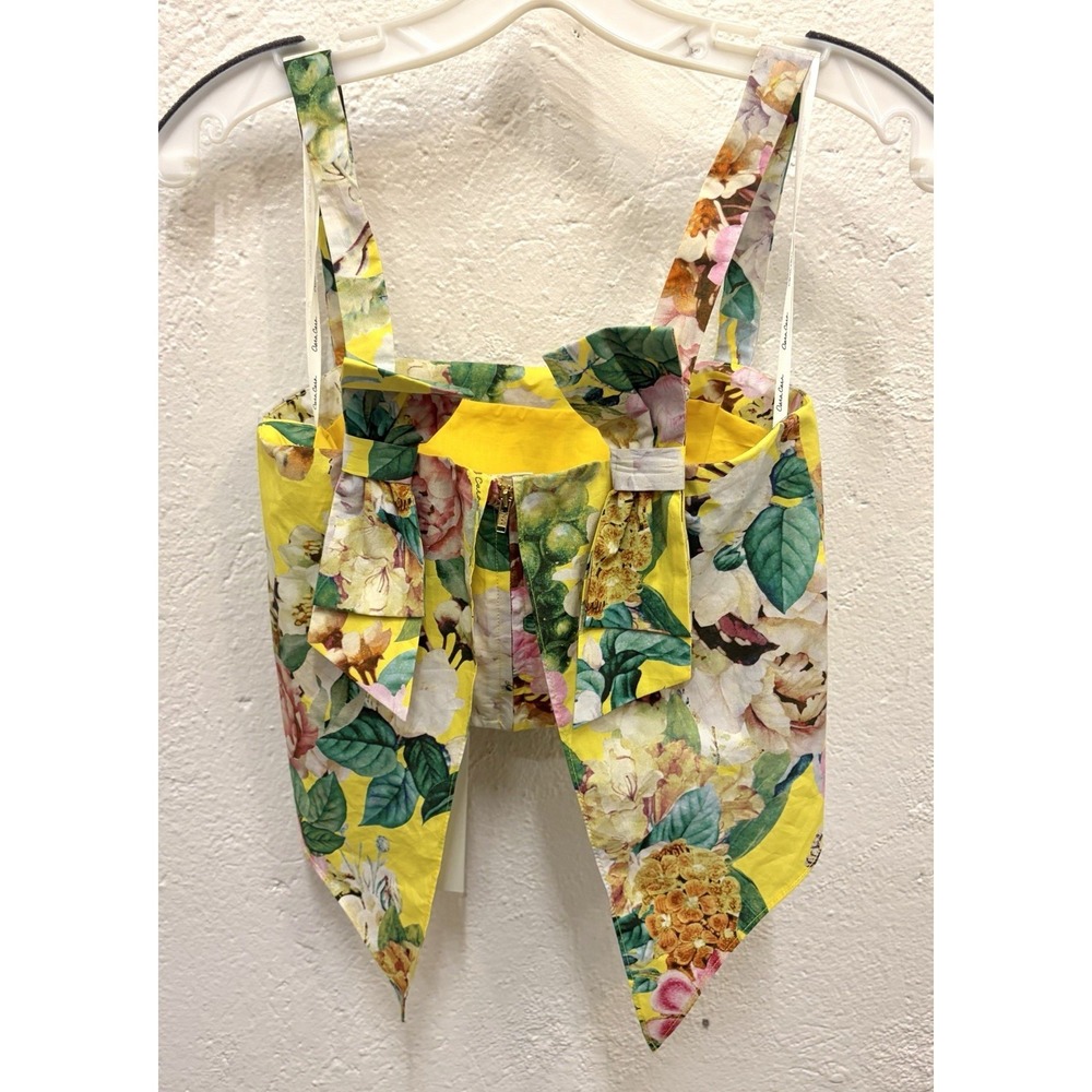 CARA CARA $275 NWT Nancy Layered Floral Poplin Crop Top XXS - Picture 6 of 9